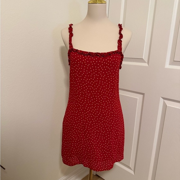 Reformation Dresses & Skirts - Reformation Size 8 Red white Polka Dot Mini Dress